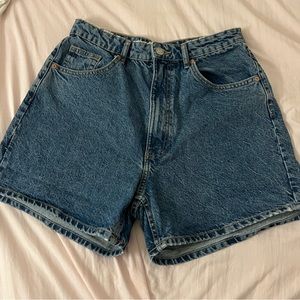 Zara denim mom shorts high rise